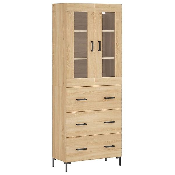 vidaXL Highboard Sonoma-Eiche 69,5x34x180 cm Holzwerkstoff 3198404 günstig online kaufen