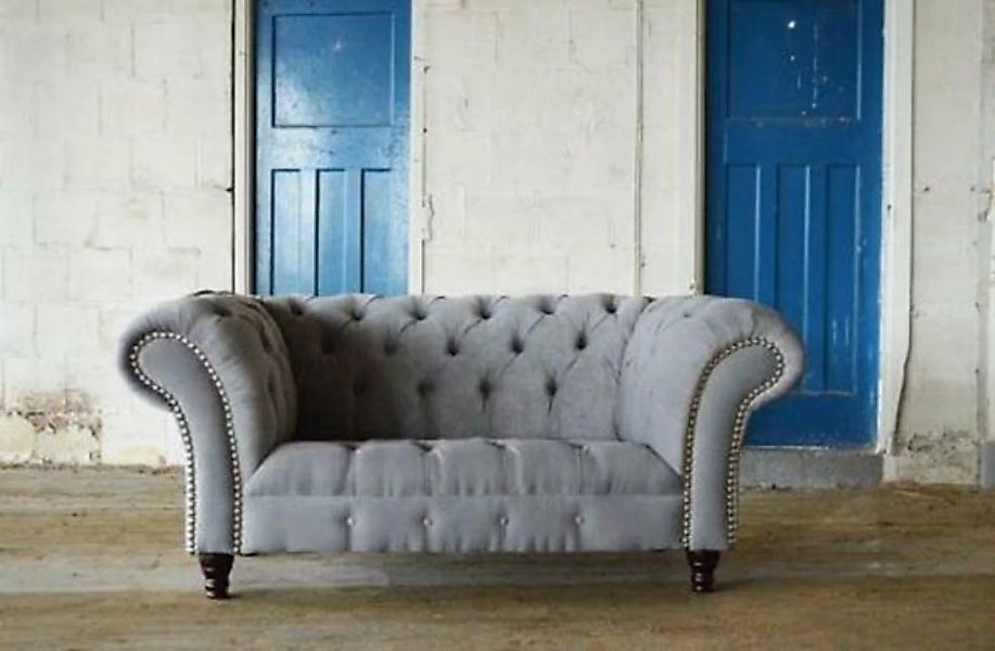 JVmoebel Sofa Chesterfield Textil Sofa 2 Sitzer Sofa Polster Sofas Design L günstig online kaufen