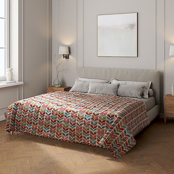 Tagesdecke mit Streifen-Steppung, pink- blau, Intenso Premium (144-16) günstig online kaufen