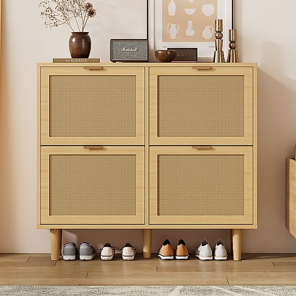 OKWISH Schuhschrank aus Rattan (1-St., Maße: günstig online kaufen