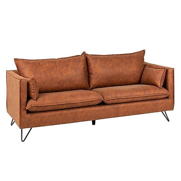 riess-ambiente 3-Sitzer ROCCO 195cm antik braun · Sofa mit Microfaser-Bezug günstig online kaufen