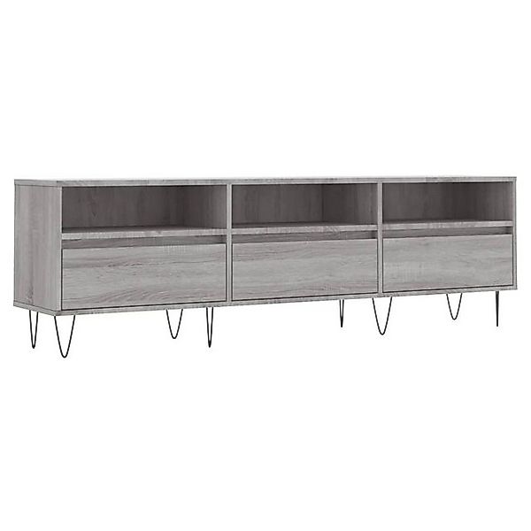 furnicato TV-Schrank Grau Sonoma 150x30x44,5 cm Holzwerkstoff (1-St) günstig online kaufen