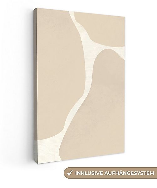 OneMillionCanvasses® Leinwandbild Abstrakt - Beige - Moderne Kunst, Fotodru günstig online kaufen