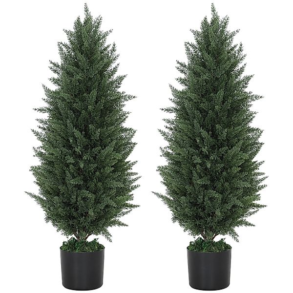 HOMCOM Künstliche Zypresse 2er-Set Groß 90 cm günstig online kaufen
