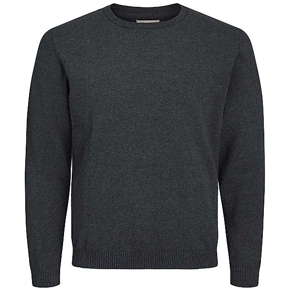 Jack&Jones Feinstrickpullover mit Rundhalsausschnitt Farbe dunkelgrau Größe günstig online kaufen