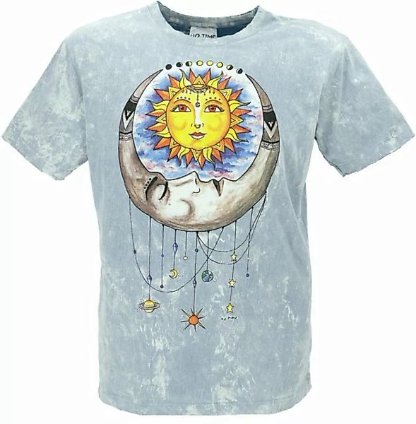 Guru-Shop T-Shirt No time T-Shirt - Traumfänger blaugrau Goa Style, Festiva günstig online kaufen