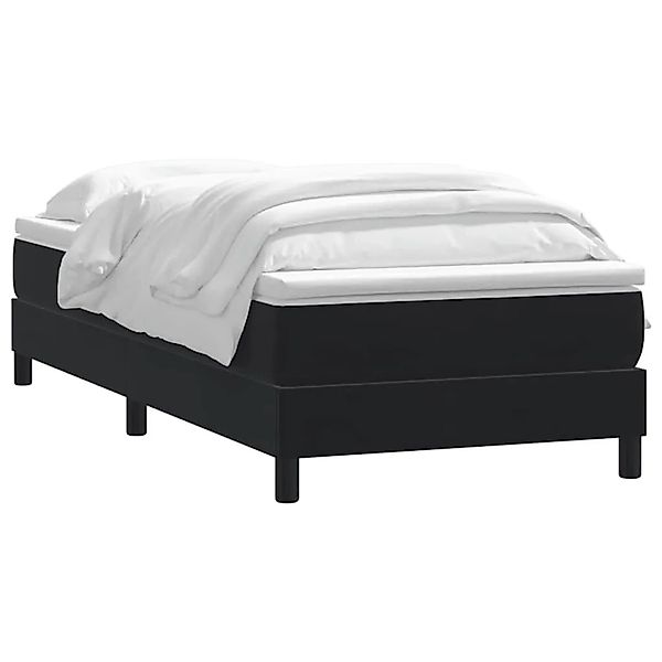 vidaXL Boxspringbett mit Matratze Schwarz 90x210 cm Samt 3315905 günstig online kaufen