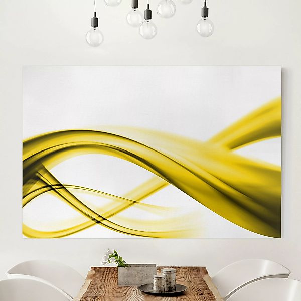 Leinwandbild Abstrakt - Querformat Yellow Element günstig online kaufen