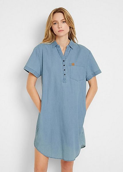 bonprix Jeanskleid mit Brusttasche und Eingrifftaschen günstig online kaufen