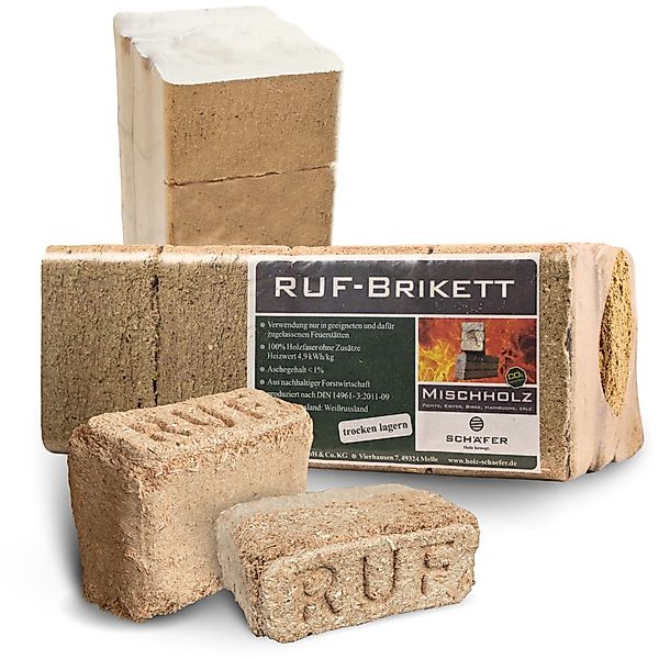 holz4home® Holzbriketts RUF Briketts Mischholz Kaminbriketts günstig online kaufen
