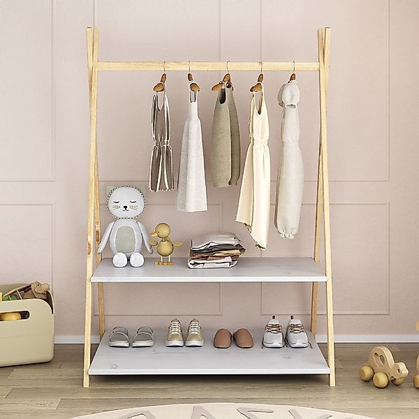 IDIMEX Kinderkleiderschrank DANILO Kindergarderobe freistehend Ablage günstig online kaufen
