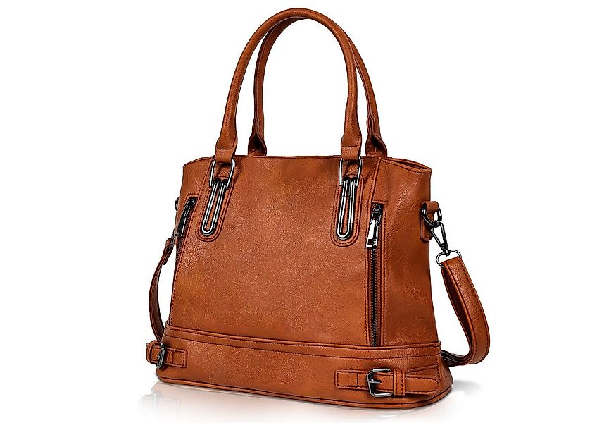 TAN.TOMI Henkeltasche Handtasche Leder Henkeltasche Top Griff Tasche, Vinta günstig online kaufen