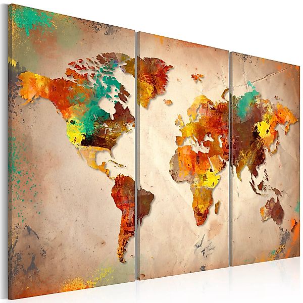 Wandbild - Painted World - triptych günstig online kaufen
