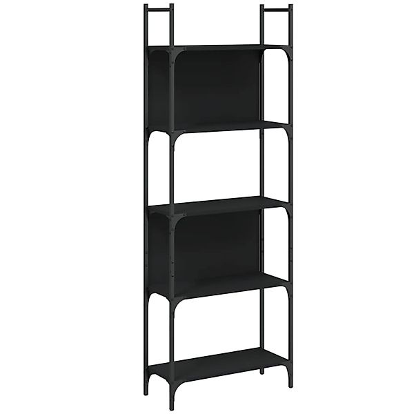 vidaXL Bücherregal Bücherregal 5 Böden Schwarz 60,5x24x166,5 cm Spanplatte günstig online kaufen