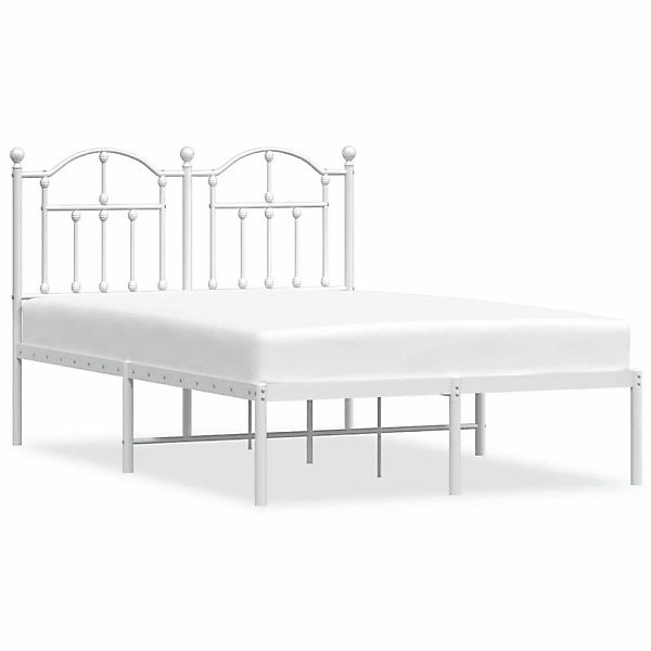 vidaXL Bettgestell mit Kopfteil Metall Weiß 120x190 cm Modell 41846309 günstig online kaufen
