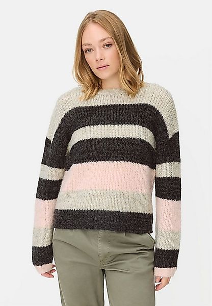 camel active Strickpullover im Boxy Fit Langarm Rundhals Markenlabel günstig online kaufen