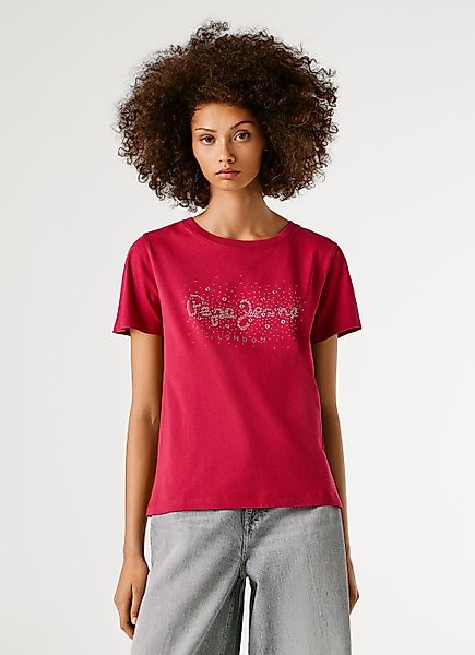 Pepe Jeans T-Shirt "BRADY" mit Rundhals, Nietenapplikation günstig online kaufen