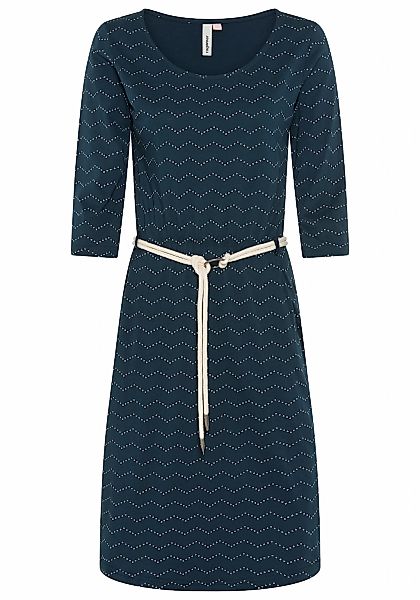 Ragwear Jerseykleid "LILITHA ZIG ZAG O" mit Taillen-Bindegürtel günstig online kaufen
