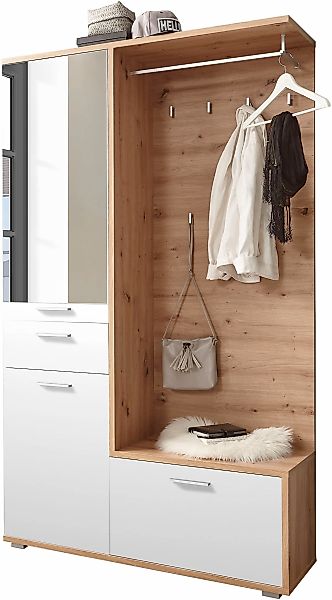 HBZ Kompaktgarderobe "Entra Garderobe, BxHxT 117x198x38 cm" 3 Stk. tlg. mit günstig online kaufen