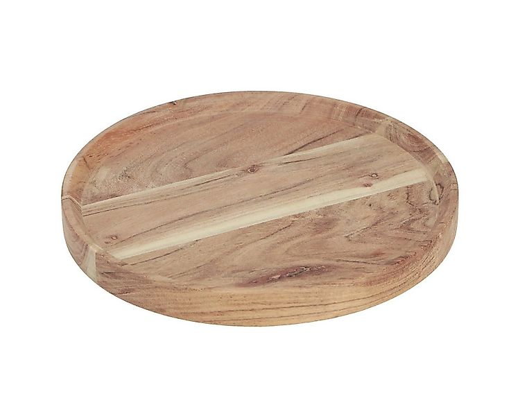 Viana Dekokorb Rundes Holztablett Akazienholz Ø25cm - Schneidebrett, Servie günstig online kaufen