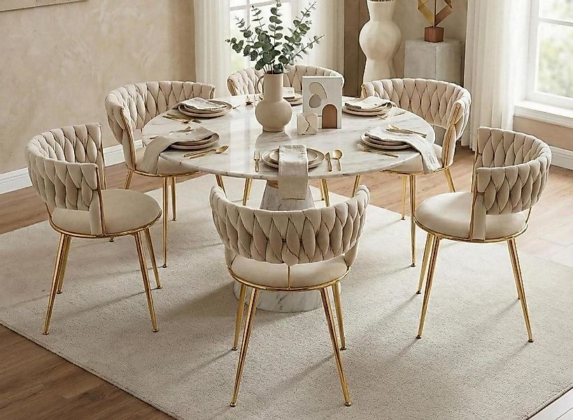 LVHOM Esszimmerstuhl Luxuriöse Samt-Stühle 2er-/4er-/6er-Set mit Rückenlehn günstig online kaufen