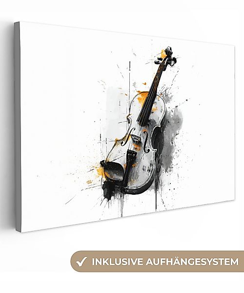 OneMillionCanvasses® Leinwandbild Violine - Orange - günstig online kaufen