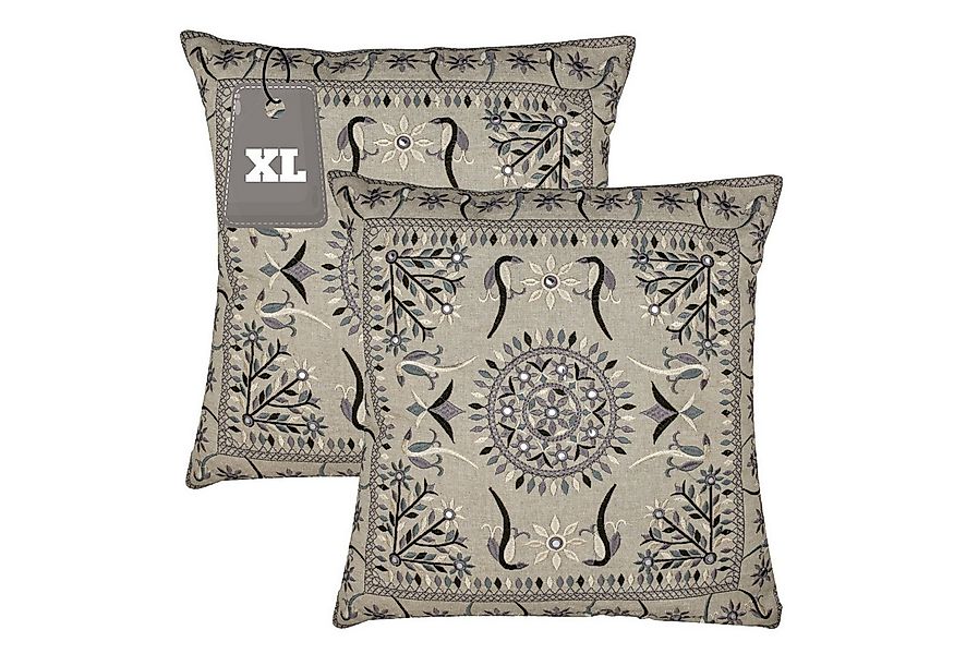 Marrakesch Orient & Mediterran Interior Zierkissen 2er Set Kissenbezug Hand günstig online kaufen