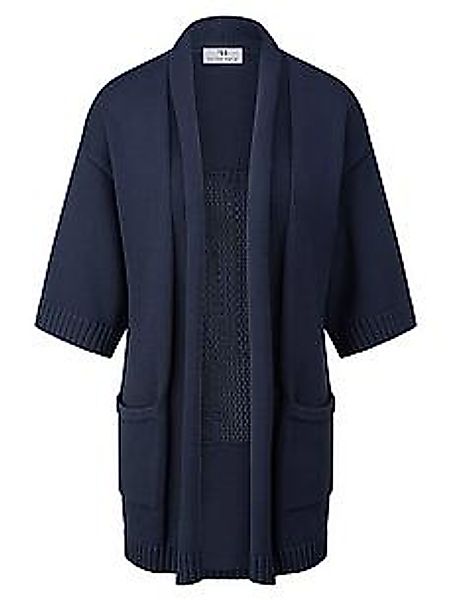 Long-Strickjacke Peter Hahn blau günstig online kaufen