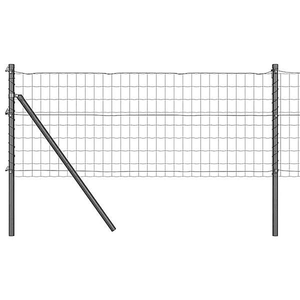 vidaXL Zaun mit Pfosten Grau 0,4 x 10 m Stahl und PVC 3350369 günstig online kaufen
