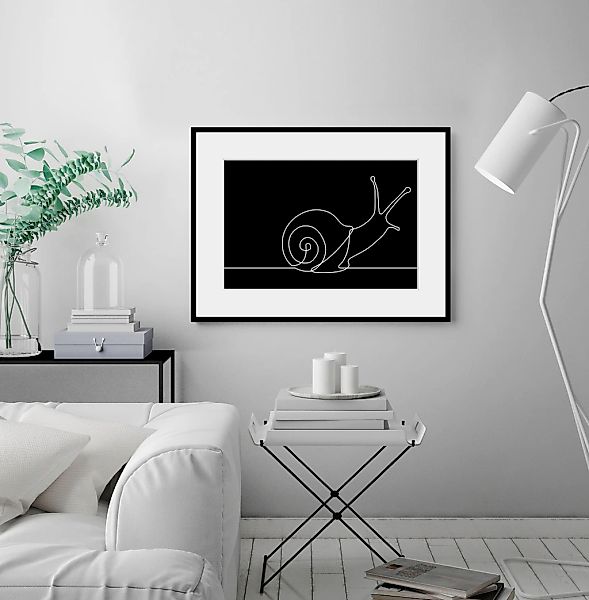 queence Bild "Schnecke", Tiere-Schwarz-Weiß-Figuren-Abstrakt, (1 St.), HD P günstig online kaufen