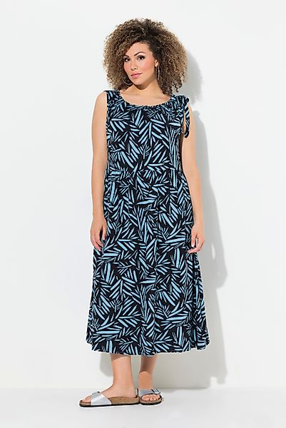 Ulla Popken Midikleid Jerseykleid geraffter Ausschnitt günstig online kaufen