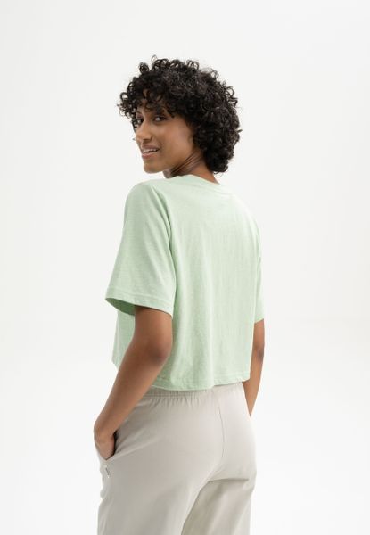MELA Kurzarmshirt Cropped T-Shirt DESNA Rippbündchen günstig online kaufen