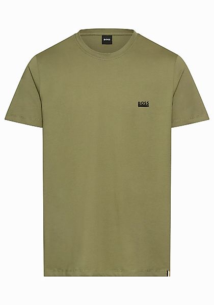 BOSS T-Shirt Rundhals, Jersey, kleines Logo, günstig online kaufen