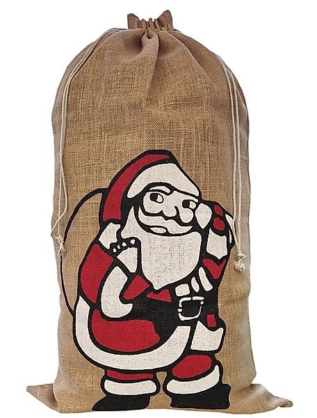 Organzabeutel24 Aufbewahrungsbox 1 Großer Nikolaussack, Weihnachtsmann farb günstig online kaufen