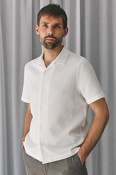Sommerliches Kurzarmhemd Kuno Aus Bio-baumwollcrepe günstig online kaufen