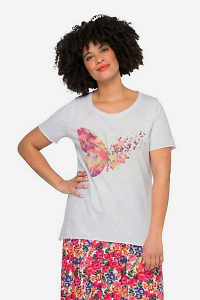 Angel of Style T-Shirt T-Shirt Schmetterlings-Druck Rundhals Halbarm günstig online kaufen