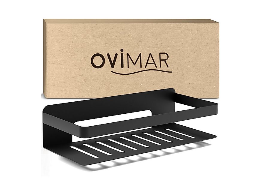 ovimar Duschkorb Hinnoya (1 St), aus Edelstahl in Schwarz zur Zum Kleben günstig online kaufen