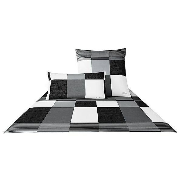 JOOP! Bettwäsche Plaza Squares, Mako Satin, günstig online kaufen