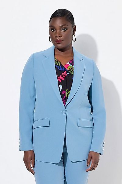 Ulla Popken Blusenblazer Blazer Acetat Reverskragen Knopfverschluss günstig online kaufen