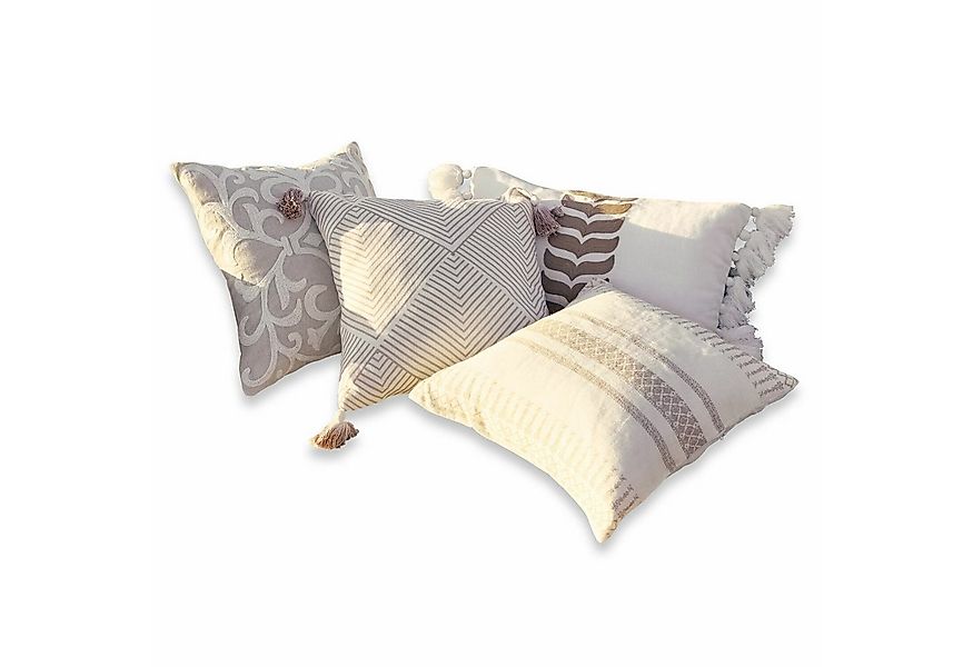 Mirabeau Kissenhülle Kissenhülle 4er Set Olette creme/braun günstig online kaufen