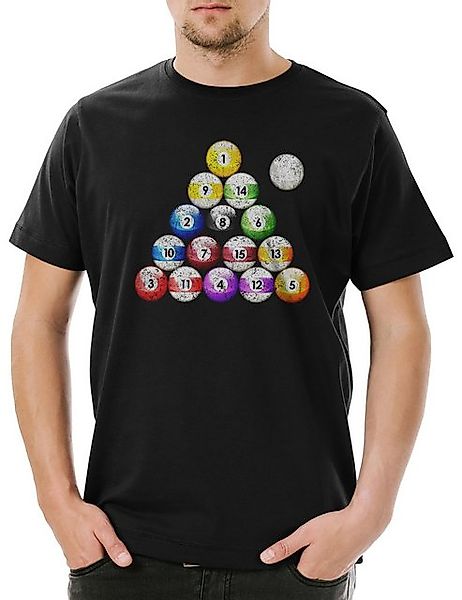 Urban Backwoods Print-Shirt Pool Billard Vintage Herren T-Shirt Sport Eight günstig online kaufen