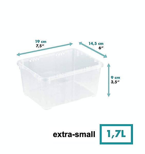 Grizzly Aufbewahrungsbox Kleine Klarsichtboxen mit Deckel, günstig online kaufen
