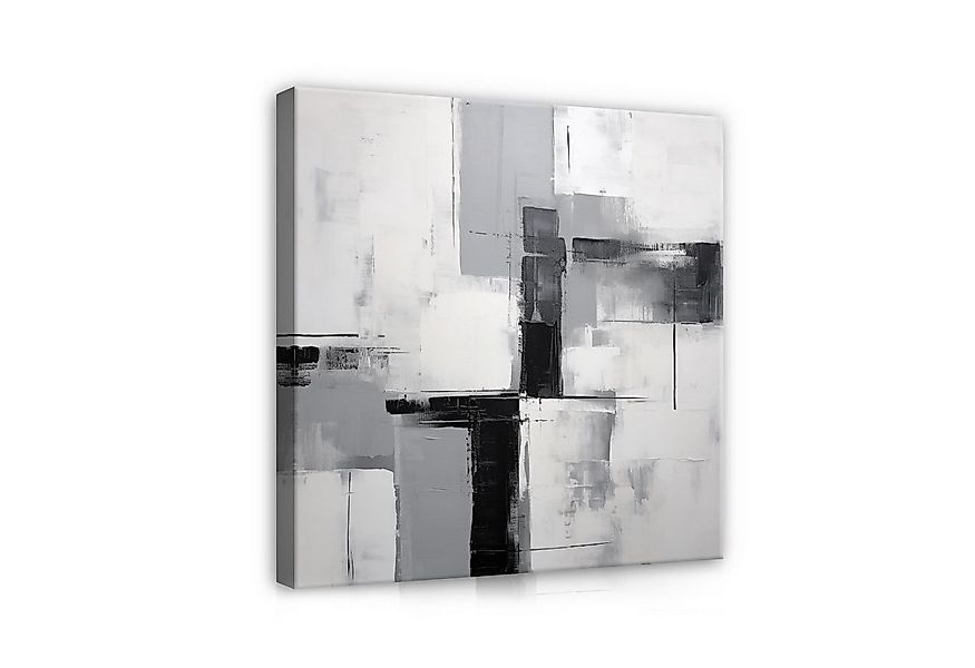 Wallarena Leinwandbild Abstrakt Grau Wandbild XXL Wand Deko Leinwand Bilder günstig online kaufen