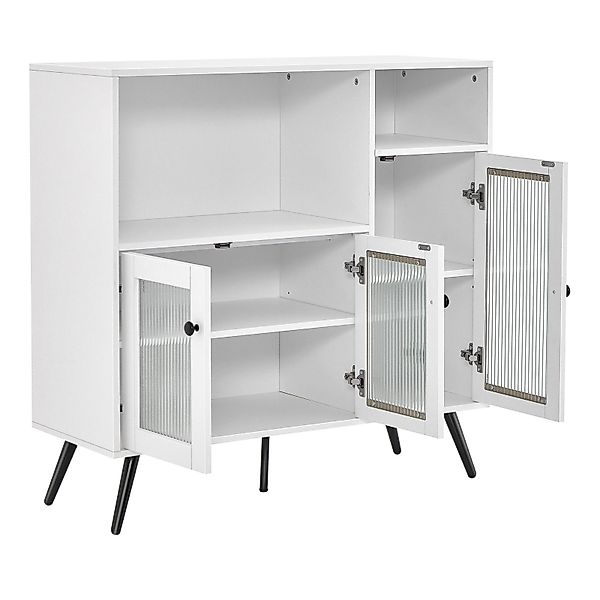 COSTWAY Küchenbuffet Schrank mit Glastüren & günstig online kaufen