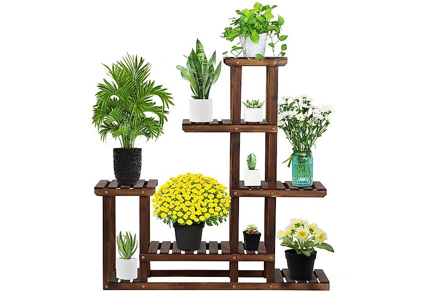 Yaheetech Blumenständer Pflanzenständer 5 Etagen, aus Tannenholz für Innen- günstig online kaufen