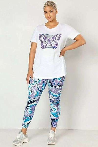 Angel of Style Rundhalsshirt T-Shirt Schmetterling Rundhals Halbarm günstig online kaufen