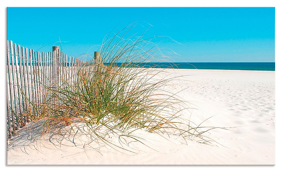 Artland Küchenrückwand "Schöne Sanddüne mit Gräsern und Zaun", (1 tlg.), Al günstig online kaufen