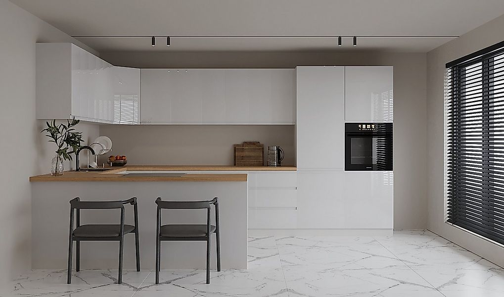 ROYAL24_MARKT Küchenzeile K107-G860 - Aspen - Rundum gut organisiert, (Komp günstig online kaufen