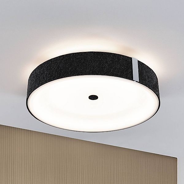Paulmann Smart LED-Deckenlampe Malika anthrazit Ø 40 cm Filz günstig online kaufen