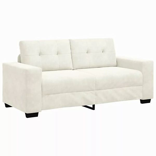 vidaXL Sofa Zweisitzer-Sofa Creme 140 cm Samt günstig online kaufen